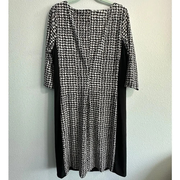 LAUREN RALPH LAUREN Black White Houndstooth Sheath Dress SIZE 18W - Picture 8 of 9